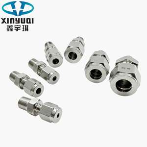 Фитинг компрессионный прямой 1/8 дюйма, из нержавеющей стали 304, с двойными обжимными кольцами, для газа - Product Image 3