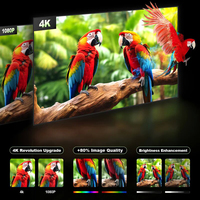 16:9 100 inci 1cm bingkai sempit 4k, layar proyektor logam pasang dinding layar proyeksi lemparan panjang
