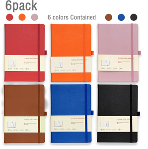 Eco Friendly Handmade Colorful PU Leather Hardcover Lined Embossed Logo Writing A7/A6/<b>A5</b> Organizer Planner Journal Notebook - Product Image 3