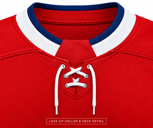 เสื้อฮอกกี้น้ำแข็งผู้ชาย SINEWY SPORTS สีแดง ปักชื่อและหมายเลขตามสั่ง ระบายอากาศได้ดี ลายปัก 3 มิติ ด้านหน้า - Product Image 5