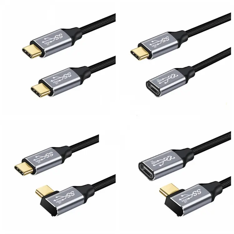 3M USB C تمديد كابل ، 90 درجة الجنرال 2 100W USB-C 3.1 الذكور إلى 4K أنثى مرئيات ، نوع-C موسع