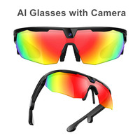 Gafas Inteligentes para Ciclismo con Cámara de 8M Píxeles, Traducción por IA, 3 Tipos de Lentes, Micrófonos Duales con Cancelación de Ruido, Llamadas Manos Libres para Deporte