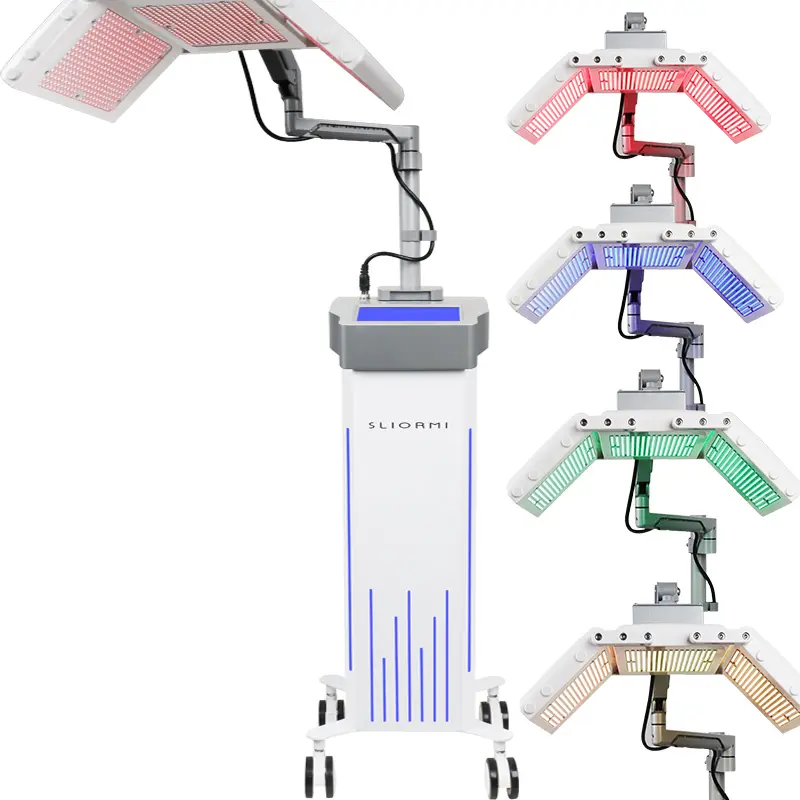 Novo painel de lâmpadas de terapia de luz facial flexível pdt com 4 cores para redução de rugas e beleza facial vermelho