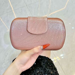 Cross-border New Fashion Polyester Chain <b>Clutch</b> Bag Urban Simplicity Celebrity Dinner Wedding Bridesmaid Magnetic Buckle Tanjing - Product Image 6