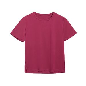 T-shirt pour femme en coton recyclé et mélange de polyester, respectueux de l'environnement, teinture à faible impact, production éthique, mode durable, couleur unie verte - Product Image 1