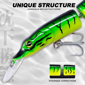 Marque Hunthouse personnalisée brochet flottant Topwater Long Shot <span class=keywords><strong>Jerkbait</strong></span> leurre méné multi-joint appât dur - Product Image 4