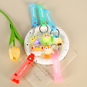 Soft Rubber Cartoon Doll <b>Keychains</b> 3D Shape For Women Bag Car Cute Pendant Random Color Gift - Product Image 2