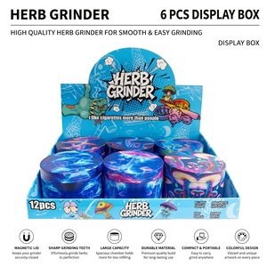 4 Layer Metal Zinc Alloy <b>Herb</b> <b>Grinder</b> Hot Selling Flat Customizable Logo Tobacco <b>Grinder</b> UV Printing <b>Herb</b> Gridner - Product Image 1