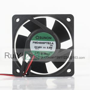 Original Sunon 5V 12V 24V DC 48V 5.8W AC EC 6025 60x60x25mm 6CM Servidor Estação de Comunicação 2 fios PMD4806PTB2-A(2) Ventilador de refrigeração - Product Image 2