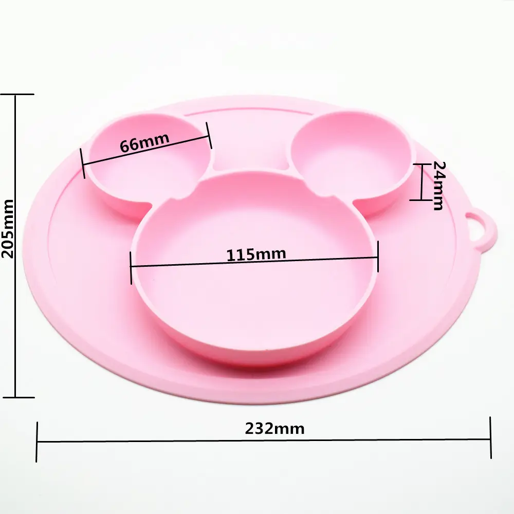 Ustensiles de cuisine japonais en silicone, ustensile de table pour enfants, entraînement à la restauration, sous-assiette, anti-chute, anti-chaîne goût de qualité alimentaire, 4 pièces