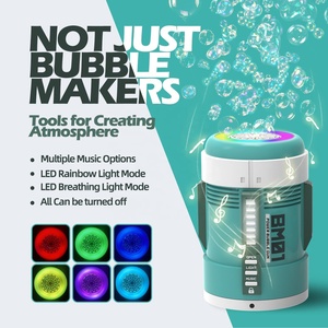 Nueva máquina de burbujas completamente automática 2 en 1 2 en 1 giratoria niños al aire libre juguetes de verano soplando burbujas - Product Image 3