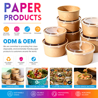 Contenants d'emballage alimentaire coréens à paroi simple pour cuisinière à induction chauffante, tasses à soupe de nouilles, échantillon gratuit, bol en papier – Vente en gros