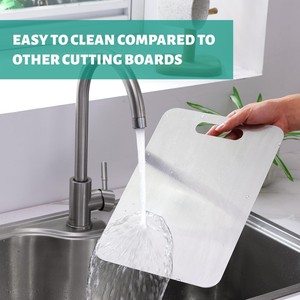 Stainless Steel Cutting Board Rectangle 1mm Thick Dishwasher Safe For Kitchen Use - Product Image 5