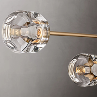Lampu Kristal K9 Demaret Model Linear untuk Ruang Makan, Villa, Ruang Tamu, Dekorasi Pencahayaan Mewah Dalam Ruangan untuk Rumah