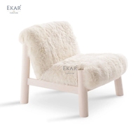 Fauteuil lounge architectural EKAR Bastion, fauteuil d'appoint moderne en tissu pour la maison, le bureau et le salon