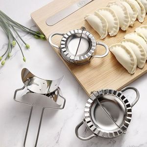 Stainless Steel 4-Piece Dumpling Maker <b>Set</b> Manual Dough Dumpling Skin Making Mold Dishwasher Safe <b>Baking</b> for Home Kitchen - Product Image 3
