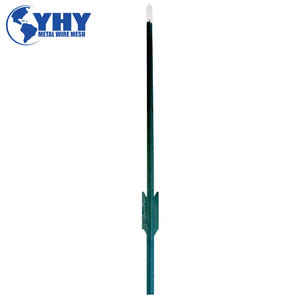 <span class=keywords><strong>Poteau</strong></span> en acier peint vert avec clous et <span class=keywords><strong>base</strong></span> en forme de spatule pour clôture de ferme - Product Image 6