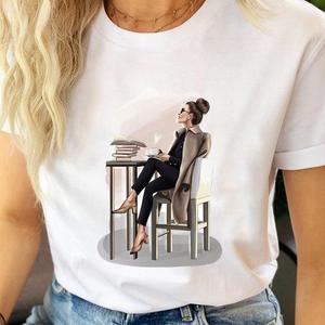 <span class=keywords><strong>T</strong></span>-<span class=keywords><strong>shirt</strong></span> vintage à gros motifs pour filles, logo personnalisé, impression graphique, manches courtes Y2K, <span class=keywords><strong>grande</strong></span> <span class=keywords><strong>taille</strong></span>, hauts de dessins animés pour femmes, vente en gros - Product Image 5