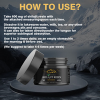Résine de Shilajit Pur Naturel de l'Himalaya à 100 %, Liquide, Riche en Composants Bioactifs, Dosage Oral pour Adultes, Récolté dans la Région