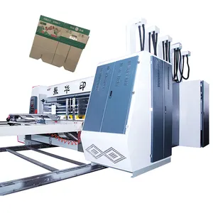 Carton Printing Slotting Die-Cutting Machinery Corrugated Cardboard 4 Color Flexo Printing Machine