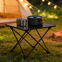 Table de repas pliante en aluminium moderne, durable, robuste, portable, pour l'extérieur, 3 m de long, pour le camping et les pique-niques