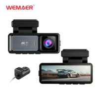 Caméra embarquée Coview 4K avant et arrière avec écran IPS 3,2 pouces, double objectif DVR avec WDR et moniteur de stationnement pour les chauffeurs de VTC