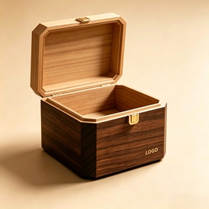 Caja <span class=keywords><strong>de</strong></span> Regalo <span class=keywords><strong>de</strong></span> Madera Bicolor Personalizada con Cierre Metálico Dorado, Estuche <span class=keywords><strong>de</strong></span> Almacenamiento <span class=keywords><strong>de</strong></span> Joyería <span class=keywords><strong>de</strong></span> Lujo con Logotipo Grabado para Relojes, Anillos y Pendientes - Product Image 5