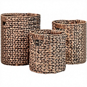 Natural Rattan <b>Storage</b> <b>Baskets</b> With Handles Circle Rustic Multi-Purpose Neatening <b>Basket</b> - Product Image 1