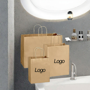 Sacola de Papel Kraft Personalizada com Logo, Alça Recortada, Sacola de Compras para Varejo, Embalagem para Cafeteria e Padaria - Product Image 3