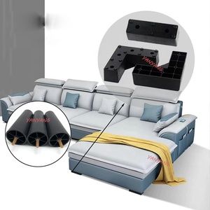 Patas de Sofá Cuadradas de <span class=keywords><strong>Pl</strong></span>ástico Yanyang, Negras, de PP, Fácil Montaje, 100 mm, Patas de Soporte para Muebles y Camas, para Sala de Estar - Product Image 5