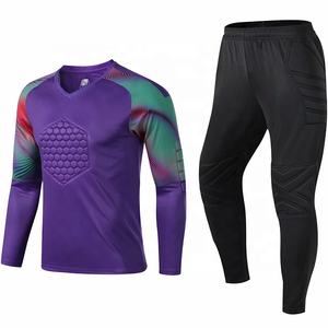 Fluoresent verde <span class=keywords><strong>portiere</strong></span> di <span class=keywords><strong>calcio</strong></span> jersey pianura <span class=keywords><strong>portiere</strong></span> camicia con pantaloni set di alta qualità manica lunga corredi della jersey di <span class=keywords><strong>calcio</strong></span> - Product Image 3