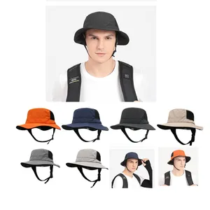 Commercio all'ingrosso In inventario spedizione veloce colori misti Unisex Mens Ladies Outdoor Beach Bucket Caps Paddle Surf Hats