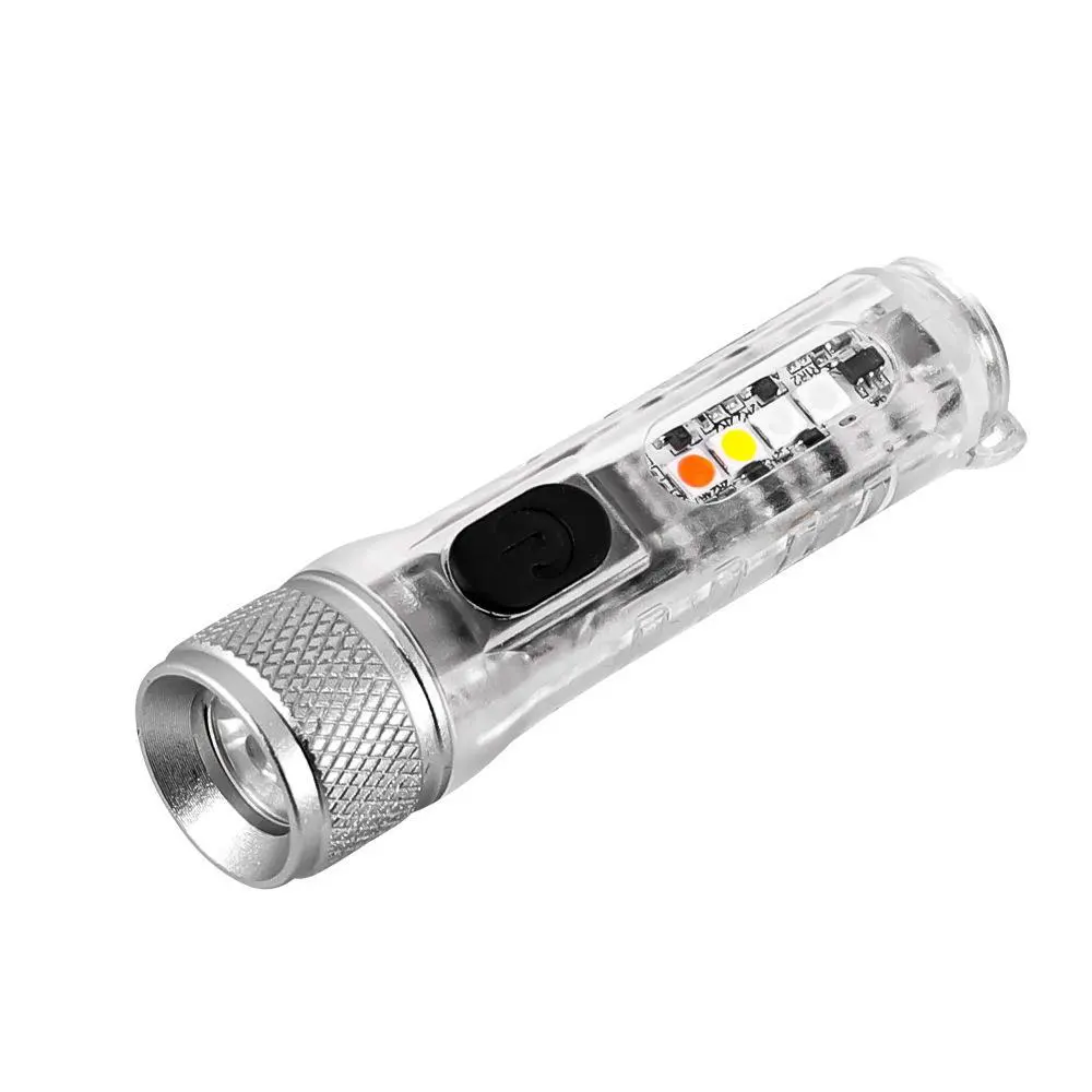 Mini porte-clés multifonction torche Cool Mini porte-clés lumière USB poche Rechargeable minuscule lampe de poche led magnétique étanche