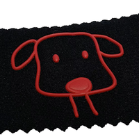 Nouvelles étiquettes en silicone gaufré haute densité avec logo personnalisé en lettres en relief pour vêtements