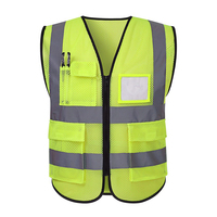Gilets de sécurité réfléchissants jaunes personnalisés haute visibilité pour ingénieurs, pompiers, professionnels de la construction, classe 2, avec poche.