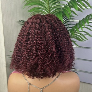 วิกผมหยิกแบบ Kinky Curly ขนาด 5x5 นิ้ว  พร้อมหมวกระบายอากาศ  วิกผมแท้ 100%  แบบมีเชือกผูกด้านหน้า สำหรับผู้หญิง - Product Image 6
