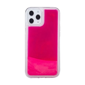 Néon lumineux Sable Coques Pour iPhone 12 11Pro MAX XR XS Max X Lueur Dans <span class=keywords><strong>Le</strong></span> Foncé Liquide Scintillant couverture de téléphone - Product Image 3