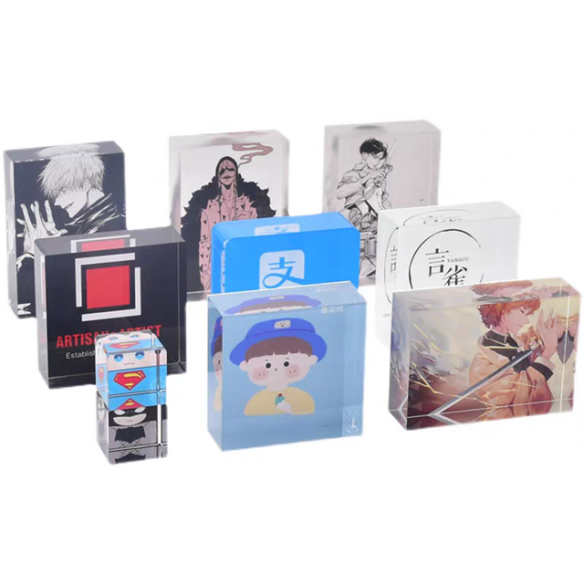 4*6 Custom DIY Modern Clear Sublimation Print Diamond Polishing Acrylic Block Photo Picture Frames for Decor