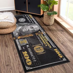 Tappeti da dollaro di colore nero Tappeto da 100 dollaro da terra tappeto antiscivolo per soggiorno <span class=keywords><strong>camera</strong></span> da letto coperta da esterno - Product Image 1