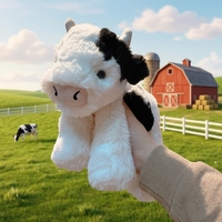 Collection JC Haut de Gamme : Peluche Imprimée Vache Ultra Douce au Toucher Soyeux, Rembourrage Coton PP, Poids Apaisant pour l'Anxiété