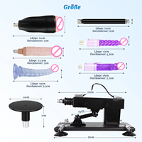 Automatische Stoß-Sexmaschine mit Vibrationsfunktion, 260 Einstellbare Geschwindigkeiten, Starker Saugnapf, Multi-Aufsatz-Masturbator für Frauen