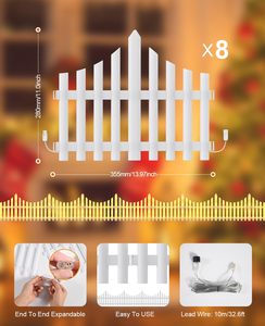 <span class=keywords><strong>ALADINO</strong></span> Luci a Corda LED per Esterni IP65 in Plastica, Luce Bianca Calda per Decorazioni Natalizie di Recinzioni, Cortili, Sentieri e Alberi - Product Image 2