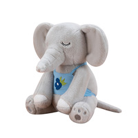 Peluche d'éléphant endormi mignonne avec rembourrage en coton PP, poupée d'anniversaire pour enfants, cadeau unisexe