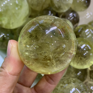 Esfera de citrino de color natural, esfera de citrino pulido de cristal Reiki de alta calidad para regalo de decoración para Navidad - Product Image 6