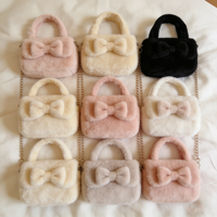 Sac à main en peluche mignon et doux, multicolores, avec nœud, pour femmes, usage quotidien, fabrication OEM ODM professionnelle
