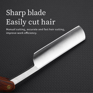 Rasoir droit en acier inoxydable antique LIYI, manche en bois, style ancien, salon de coiffure, coupe de cheveux, <span class=keywords><strong>rasage</strong></span> de la barbe - Product Image 6