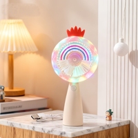 Neuer Niedlicher Lollipop-Handventilator Cartoon Mini USB-Aufladbarer Nachtlicht-Ventilator Tragbarer Outdoor-Dreistufen-Elektrolüfter