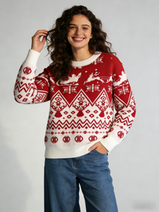 Áo len Giáng sinh nữ, áo thun Giáng sinh nữ, áo hoodie nữ, áo sweatshirt, bộ quần áo Giáng sinh, nhà sản xuất - Product Image 5