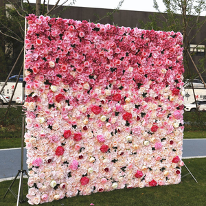 Muro de Flores Artificiales Romántico Multicolor, Varios Diseños, Fondo para Bodas, Eventos Comerciales, Cabina de Fotos, Duradero y Resistente a la Decoloración - Product Image 3
