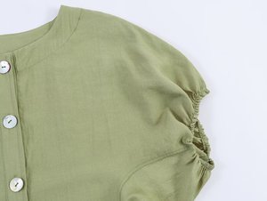 Blusa Vintage de Manga Abullonada Estilo Francés 2026 Personalizada - Blusa de Corte Holgado, OEM/ODM por Fábrica de Ropa China - Product Image 3